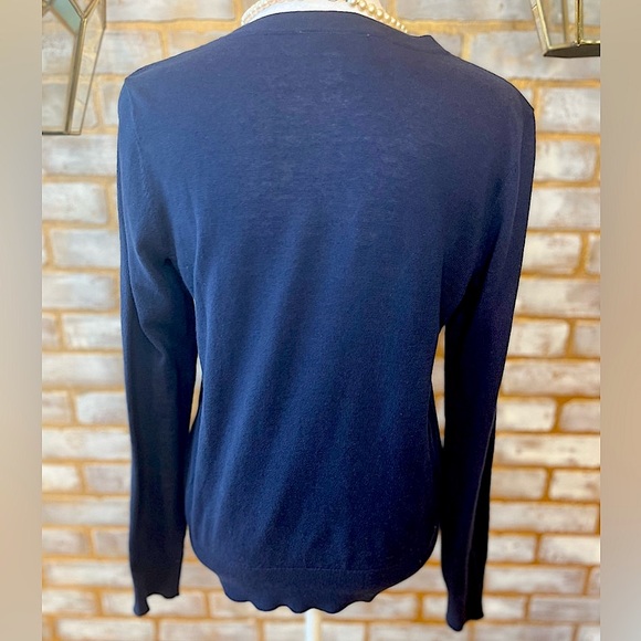 GAP Navy Blue Crewneck Cardigan, Women’s Size Small. - Picture 6 of 7